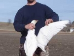 Missouri goose hunt all white snow
