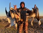 Hunter with his snow geese