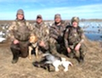 Hunters at the pit duck season