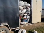 unloading the snow goose full body decoys