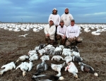 Hunters with a nice pie taken while Missouri spring snow goose hunting