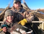 Father and son on a SE Missouri duck hunting trip
